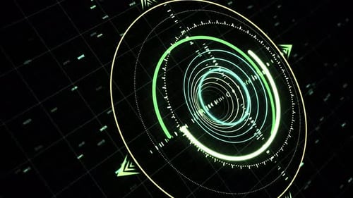 Futuristic HUD Circular Interface Element Animation