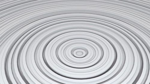 Abstract White Geometric Circles Expanding Ripple Background