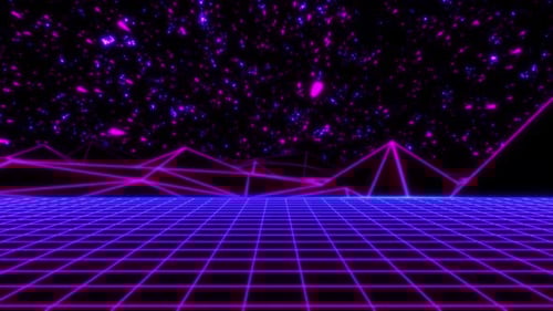 Concept 14-N1 Infinite Abstract Neon Retrowave Animated Background