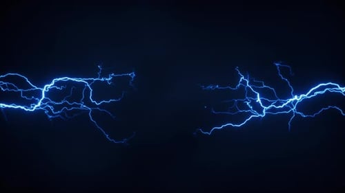 Blue Electric Discharge Energy Reveal Animation