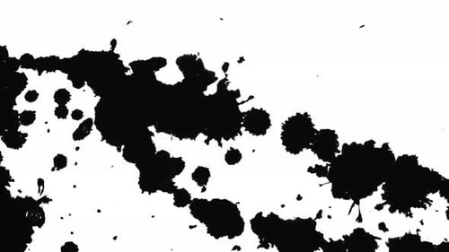 Black Ink Spreading on White Background