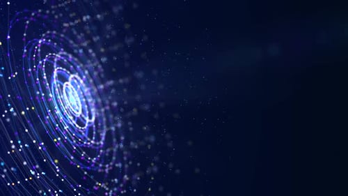 Abstract 3D Motion Graphic Technology big data data center data flow