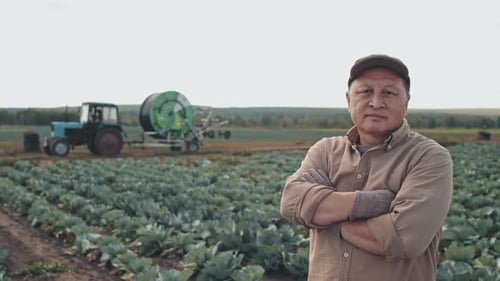 Retrato de dueño de granja maduro