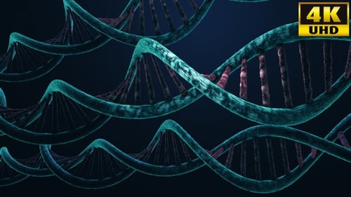 Abstract Biological DNA Helix Strand Rotation Background