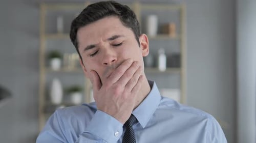 Toothache, Young Man with Tooth Infection