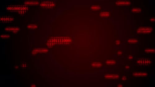 Tela colorida verde e vermelha do Close Up Futuristic Digital Data Code