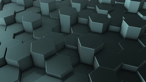 Pale Blue Hexagon Background Seamless Loop V2