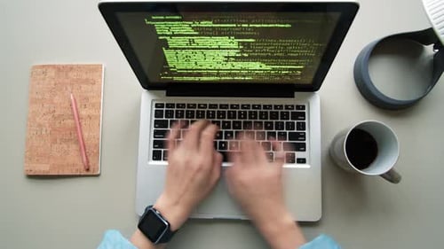 Programmer Developing Application Code