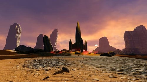 Rocket On The Surface Of The Planet
