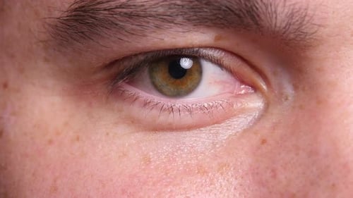Extreme closeup of man's eye