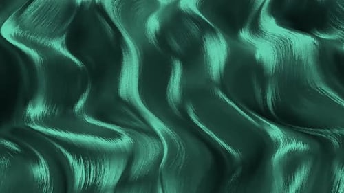 Brush Textured 3D Wave Loop Cyan