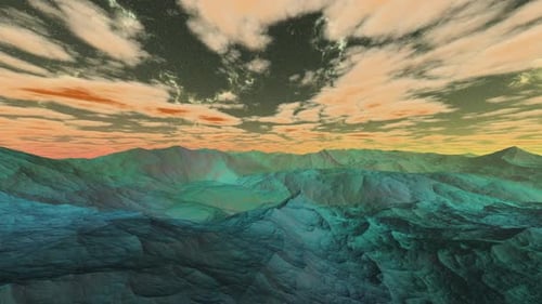 3D rendered Animation of a Alien World