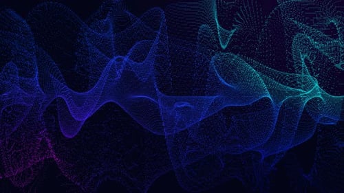 blue Glow Particles Flow
