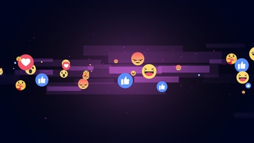 Animated Social Media Emojis Reactions Background Loop