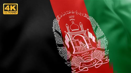 Waving Flag of Afghanistan Seamless Loop