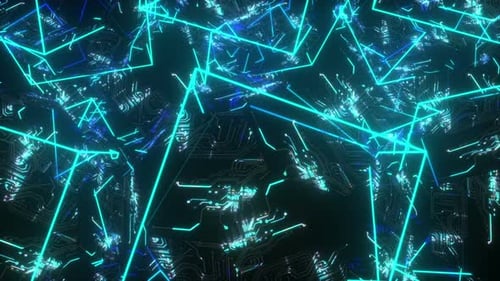 4k seitliche kybernetische VJ-Schleife