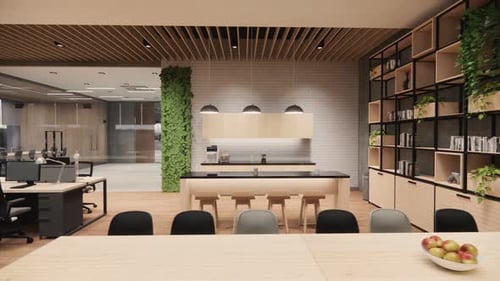 Interior Empty Modern Loft Office open space modern office