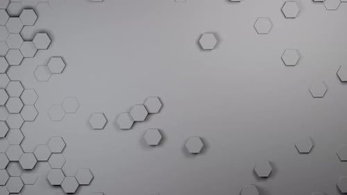 Modern Geometric Hexagon Tiles Abstract Background Loop