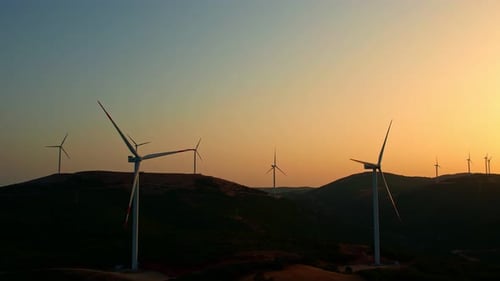 Aerial View Windmills