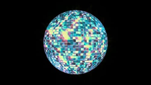 Boule à facettes en lumière bleue Full HD