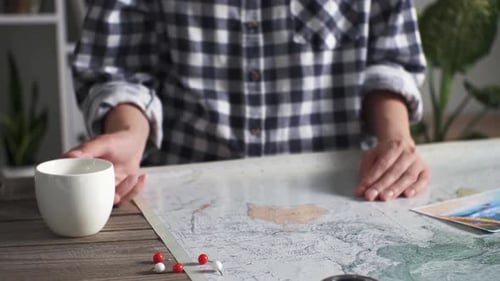 Trip Planning with Map and Coffee