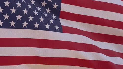 Seamless Waving American Flag Animation Loop