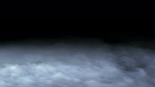 Wispy Blue Clouds Flowing on Black Background
