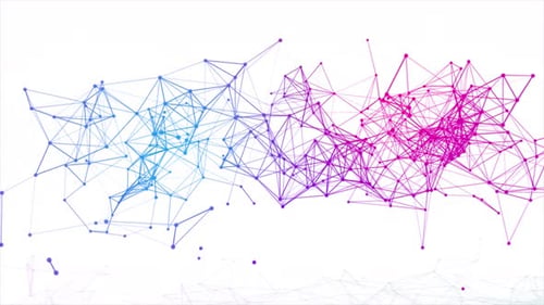 Abstract Digital Network Connections Animated Background
