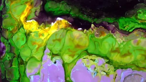 Pintura abstracta de colores brillantes que esparce
