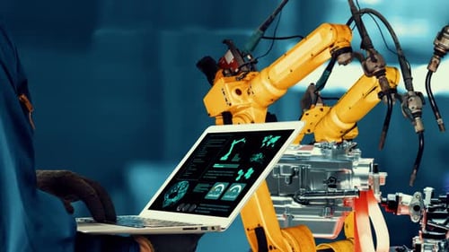 Smart Industry Robot Arms Modernization for Innovative Factory Technology