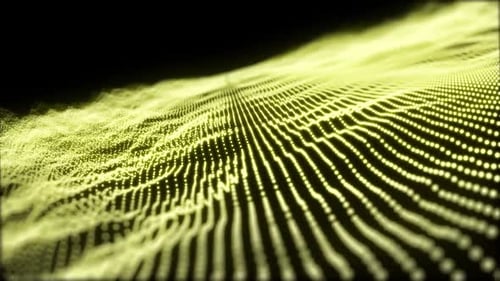 Futuristic Abstract Glowing Particle Wave Digital Background Animation