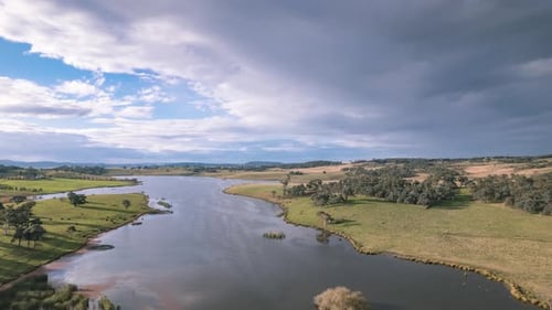 Farm Lake Aerial Hyperlapse
