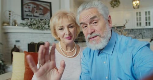 Senior Couple Chatting During the Holiday Season