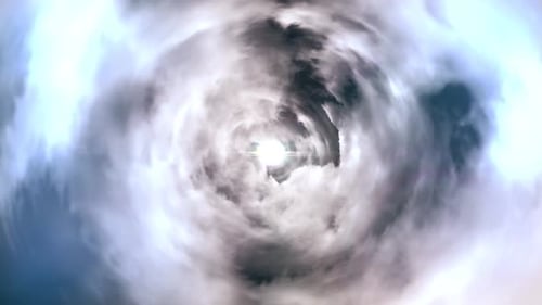 Abstract background of a tunnel of clouds