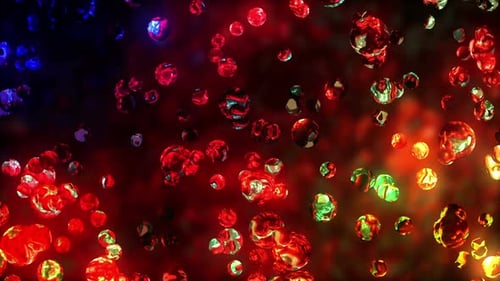 Abstract Luminous Glowing Particle Sphere Loop Background