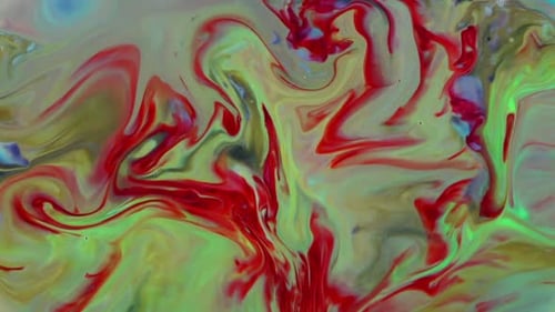 Abstract Swirls of Red, Yellow, Green, and Blue