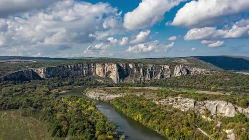 Scenic River Winds Through Picturesque Natural Landscape