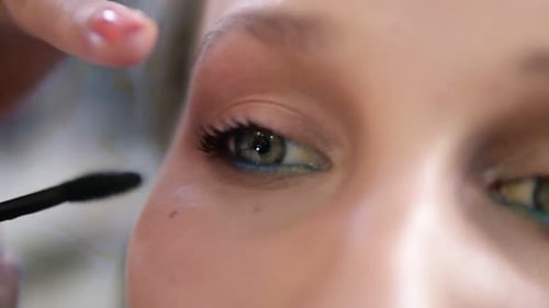 Extremely Close of a Young Woman's Eye