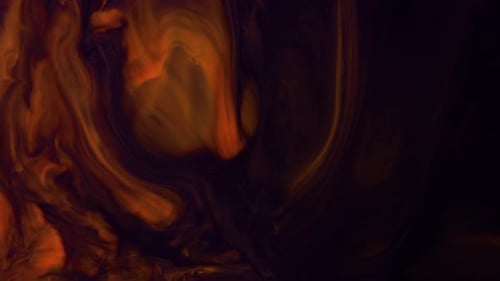 Tinta líquida laranja e preta