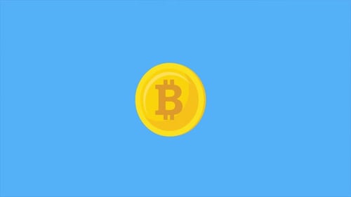 2D Economy Amimation Background Word Bitcoin