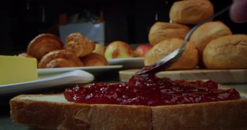 Sandwich with Butter and Jam