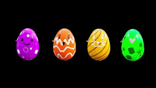 21 Easter Day Eggs Dancing HD