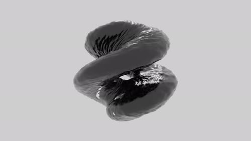 Abstract Liquid Black Shape Morphing Loop Background