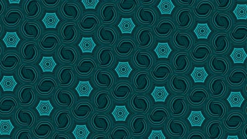 New Abstract Background Cyan Color Hexagon Flower Pattern Animation
