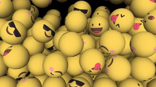 Emoji Icon Transition 4K Resolution With Alpha Channel