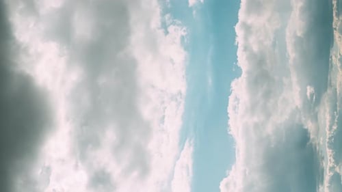 White Clouds Drifting in Blue Sky