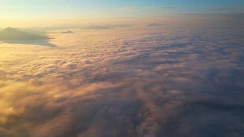 Dramatic Clouds Aerial View at Sunrise