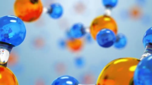 Science or Medical Background with Molecule and Atoms