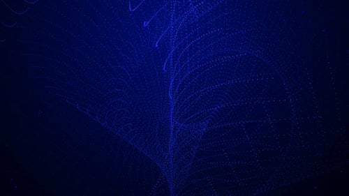 Erstaunliche blaue Farbe Neue digitale Partikellinie animierter Hintergrund