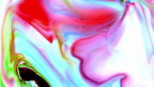 Abstract Paint Swirls of Color on White Background